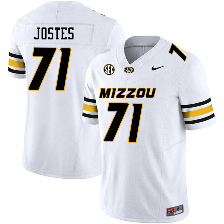 Men #71 Ryan Jostes Missouri Tigers College Football Jerseys Stitched-White